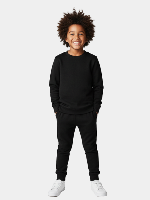 All Black Sweatshirt Jogger Set