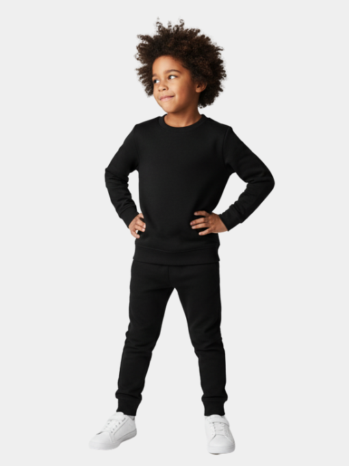 All Black Sweatshirt Jogger Set