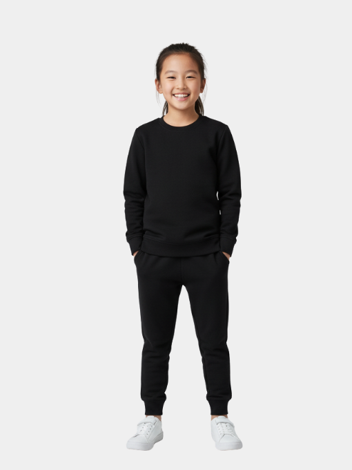 All Black Sweatshirt Jogger Set
