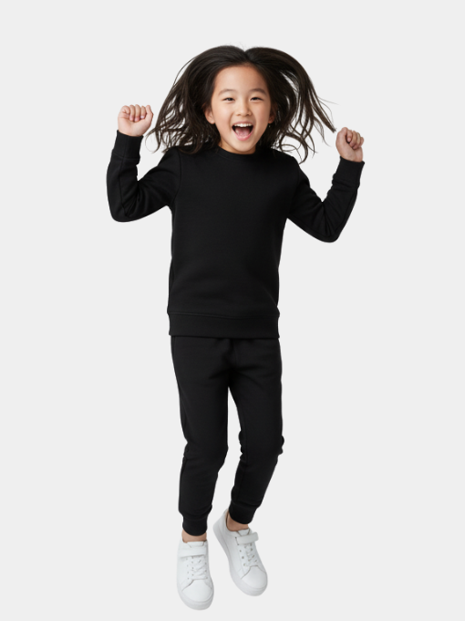 All Black Sweatshirt Jogger Set