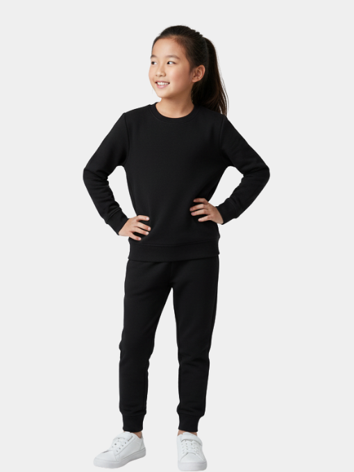 All Black Sweatshirt Jogger Set