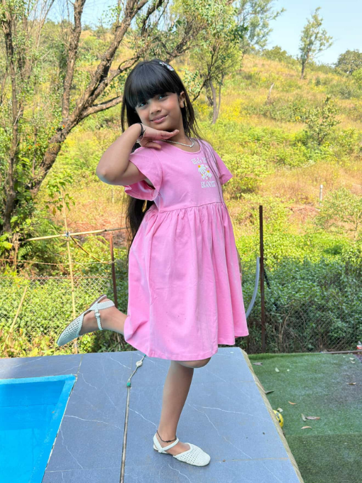 Flutter-Sleeved Cotton Dress