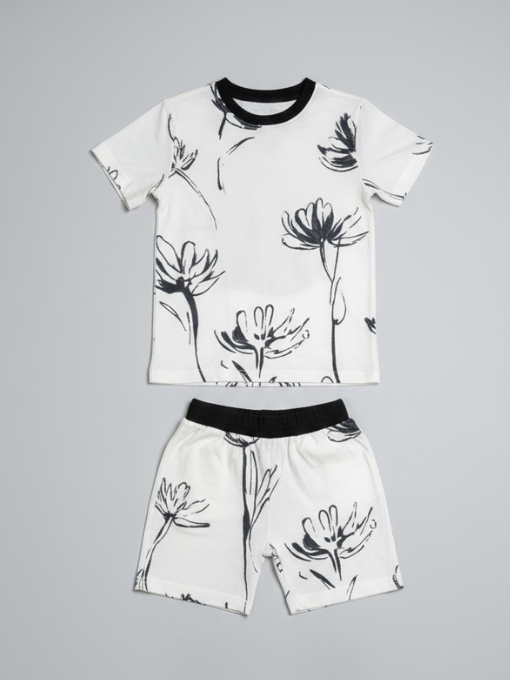 2-PIECE PRINTED TOP & SHORTS SET