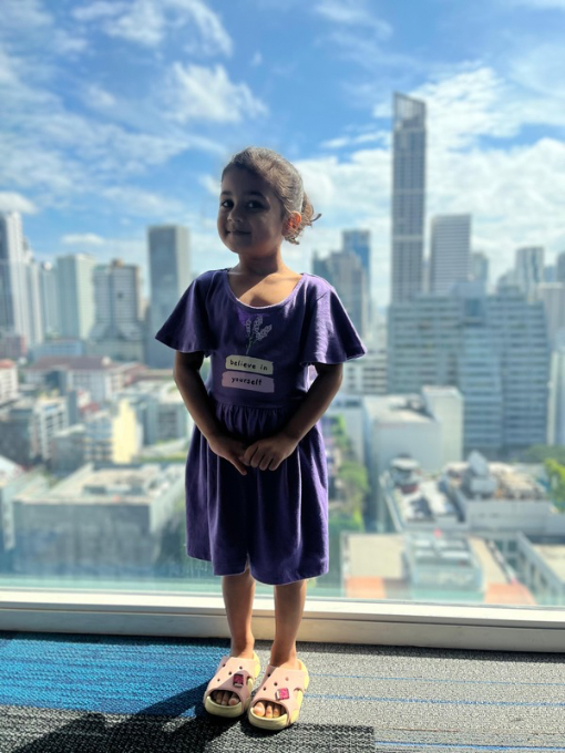 FLUTTER-SLEEVED COTTON DRESS