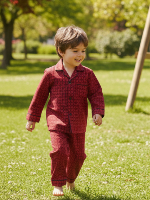Cozy Red Checkered Night Wear🌟