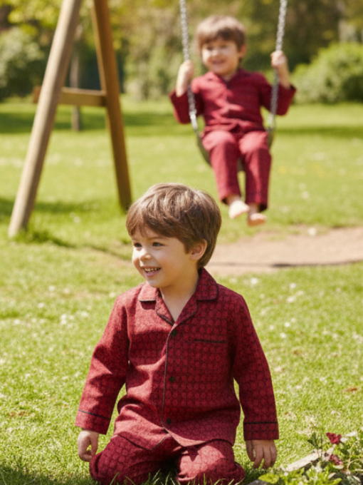 Cozy Red Checkered Night Wear🌟