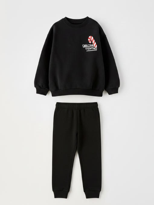 PRINTED SWEATSHIRT JOGGERS SET
