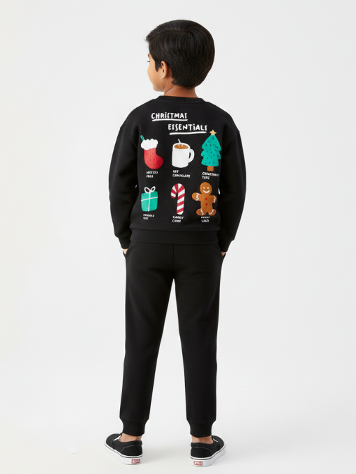 PRINTED SWEATSHIRT JOGGERS SET