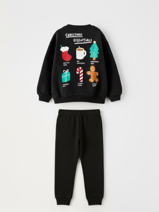 PRINTED SWEATSHIRT JOGGERS SET