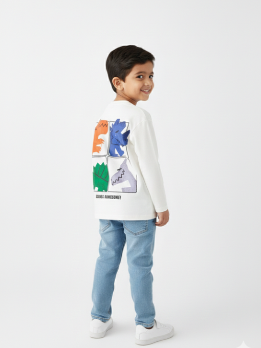 MOTIF-DETAIL COTTON T-SHIRT